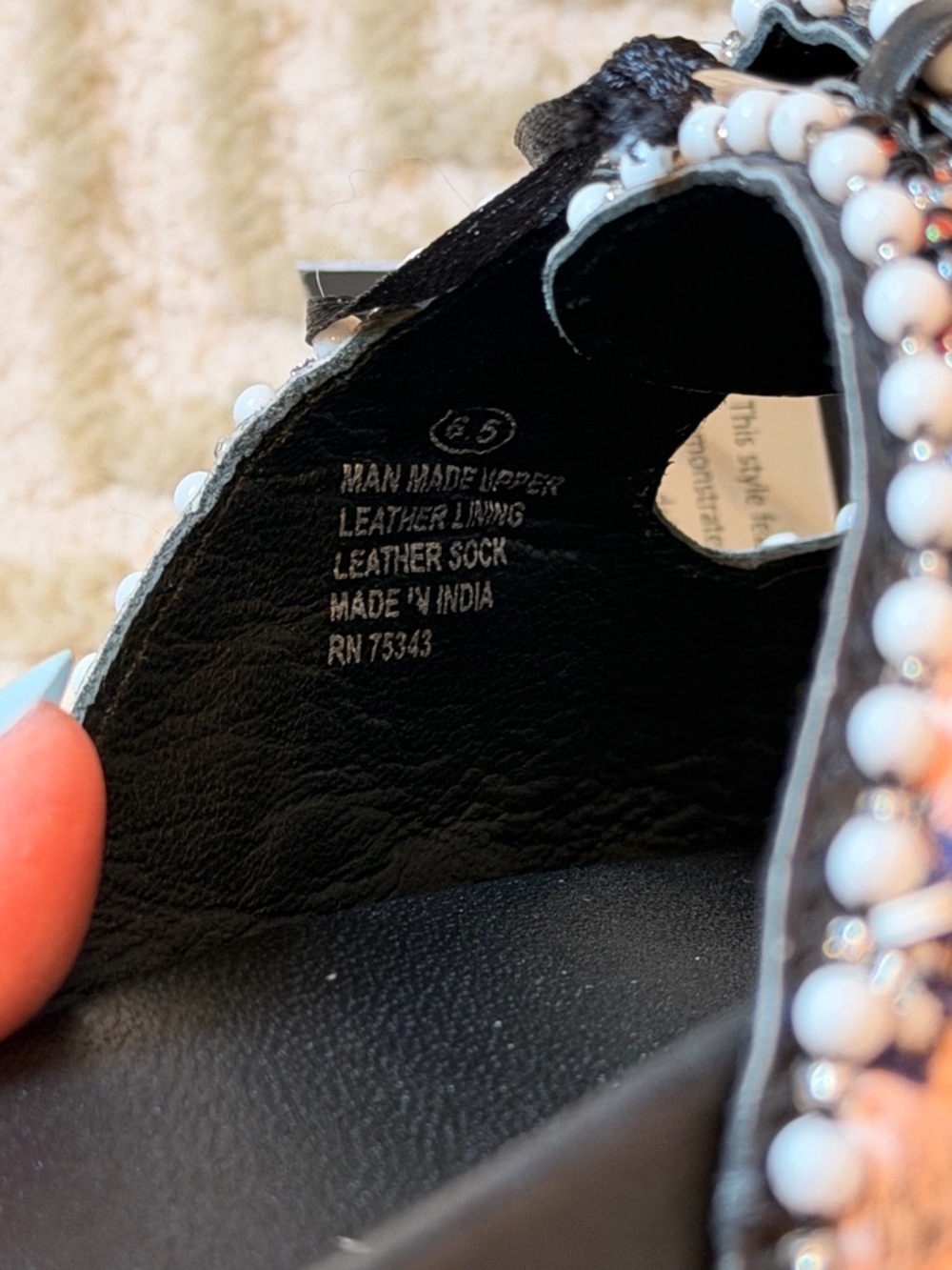 NEW House of Harlow 1960 Pink & Black Beaded Double-Buckle Slide Sandals - Picture 7 of 10